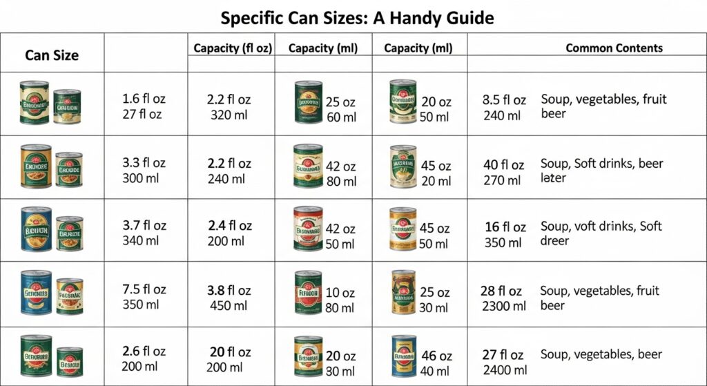 Specific Can Sizes