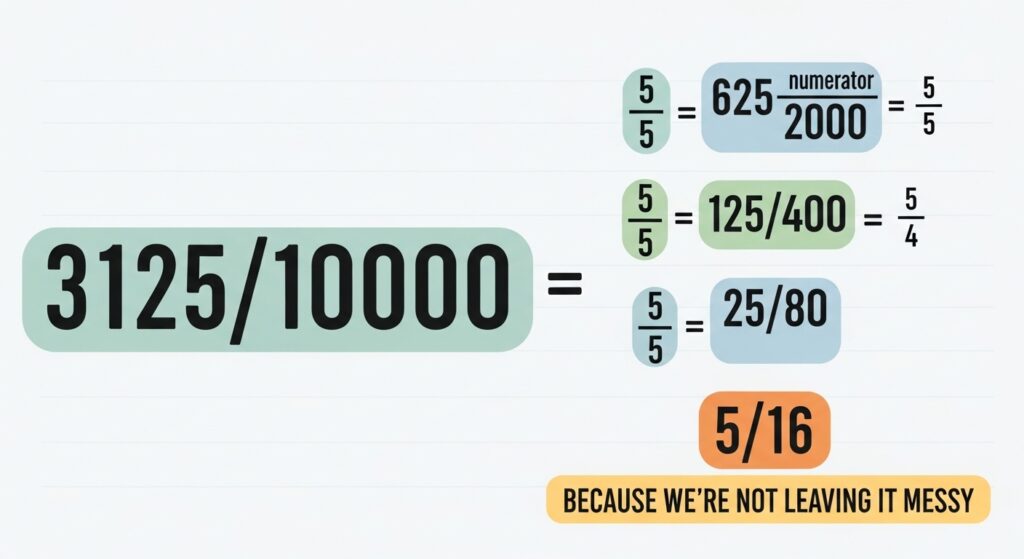 Simplifying 3125/10000