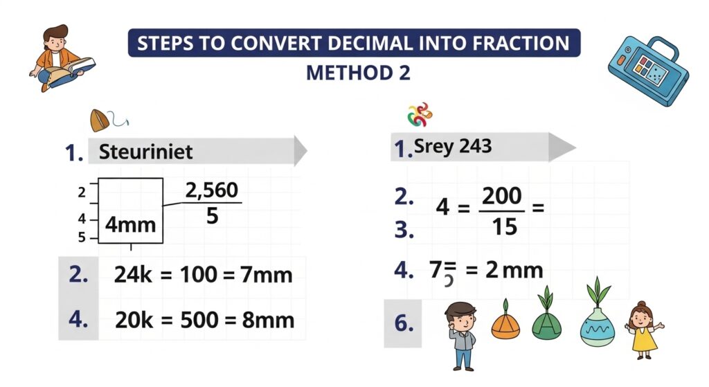 Decimal into Fraction Method 2