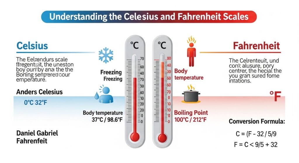 Celsius and Fahrenheit Scales
