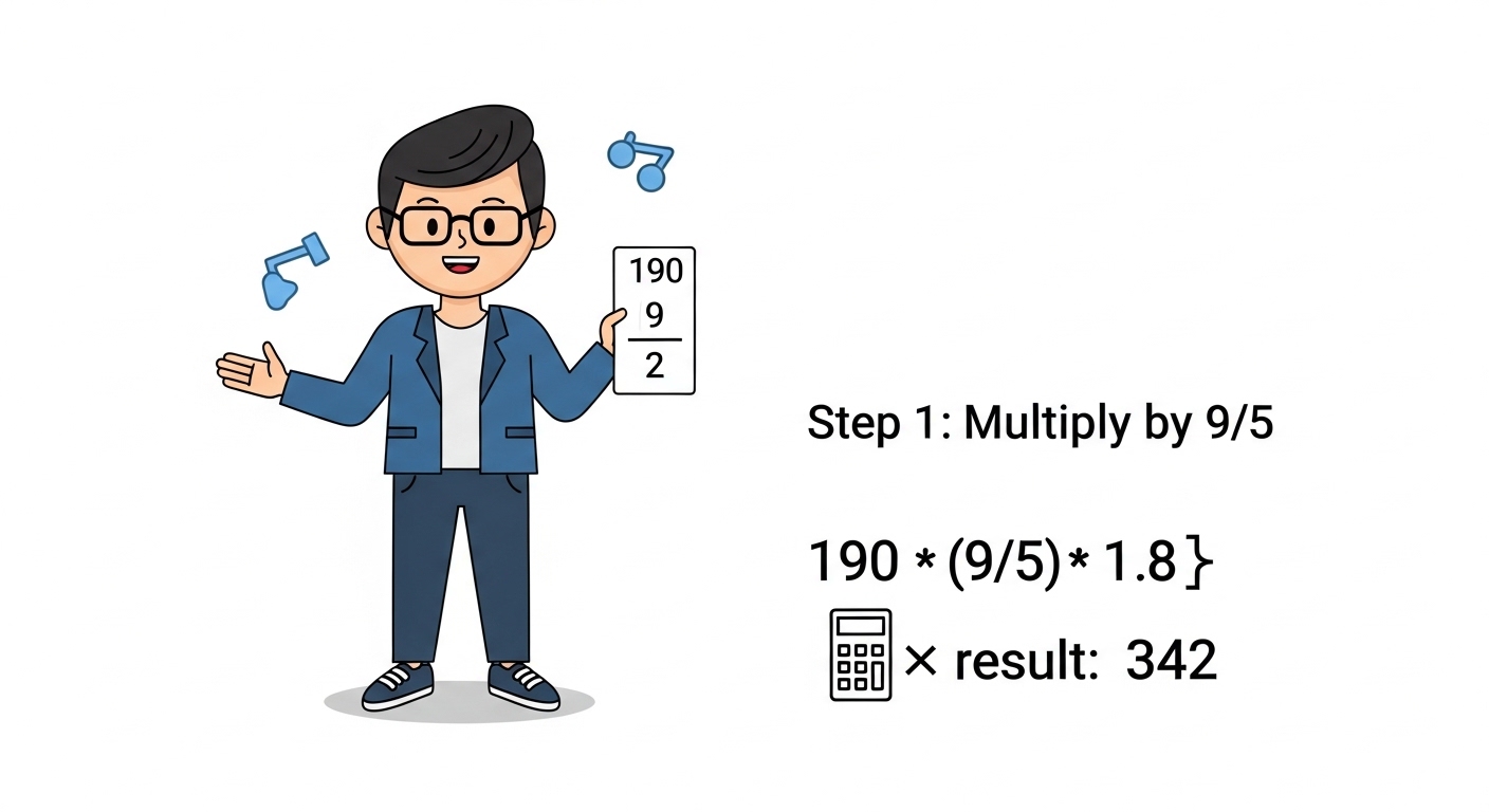 190 Degrees Celsius to Fahrenheit?