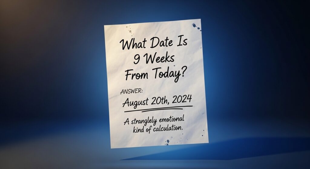 What Date Is 9 Weeks From Today